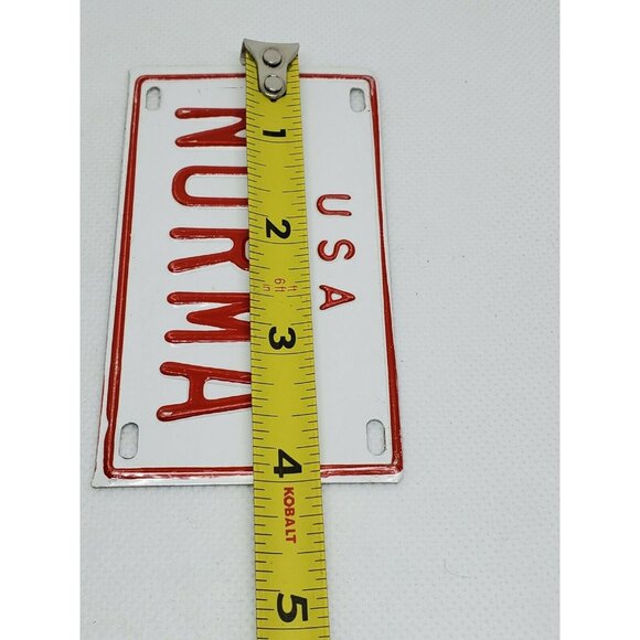 U.S.A. Norma Personalized Mini Bike License Plate – White & Red Collectible - Picture 10 of 10